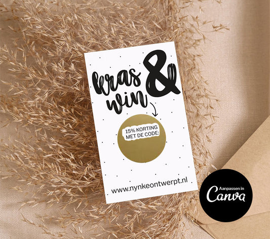 Kortingskaartje | Aanpassen in Canva | Printable