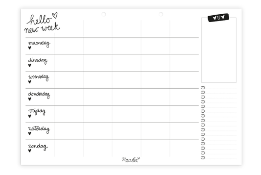 Familieplanner | 3 tot 5 Gezinsleden