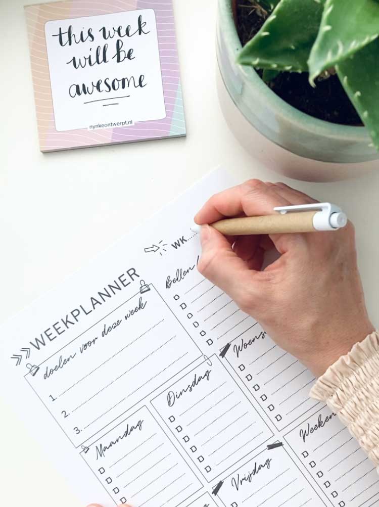 Weekplanner Printable | Back to work