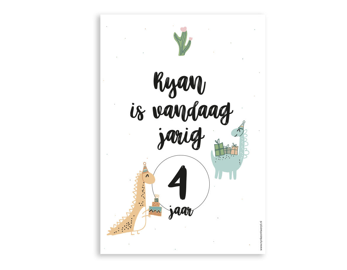 Gepersonaliseerde aftelkalender verjaardag | Jongen | Printable