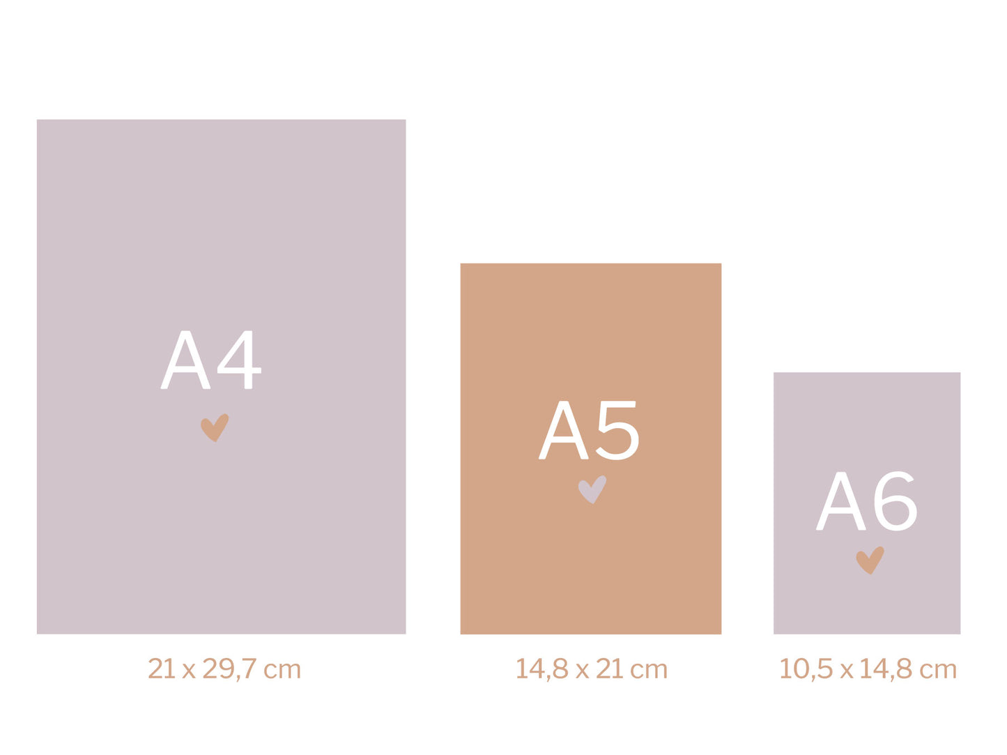 Bewaarbundel | Geboortekaartjes | 3 hartjes | Met goudfolie