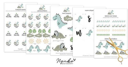 Dino party | Gepersonaliseerd | Printable