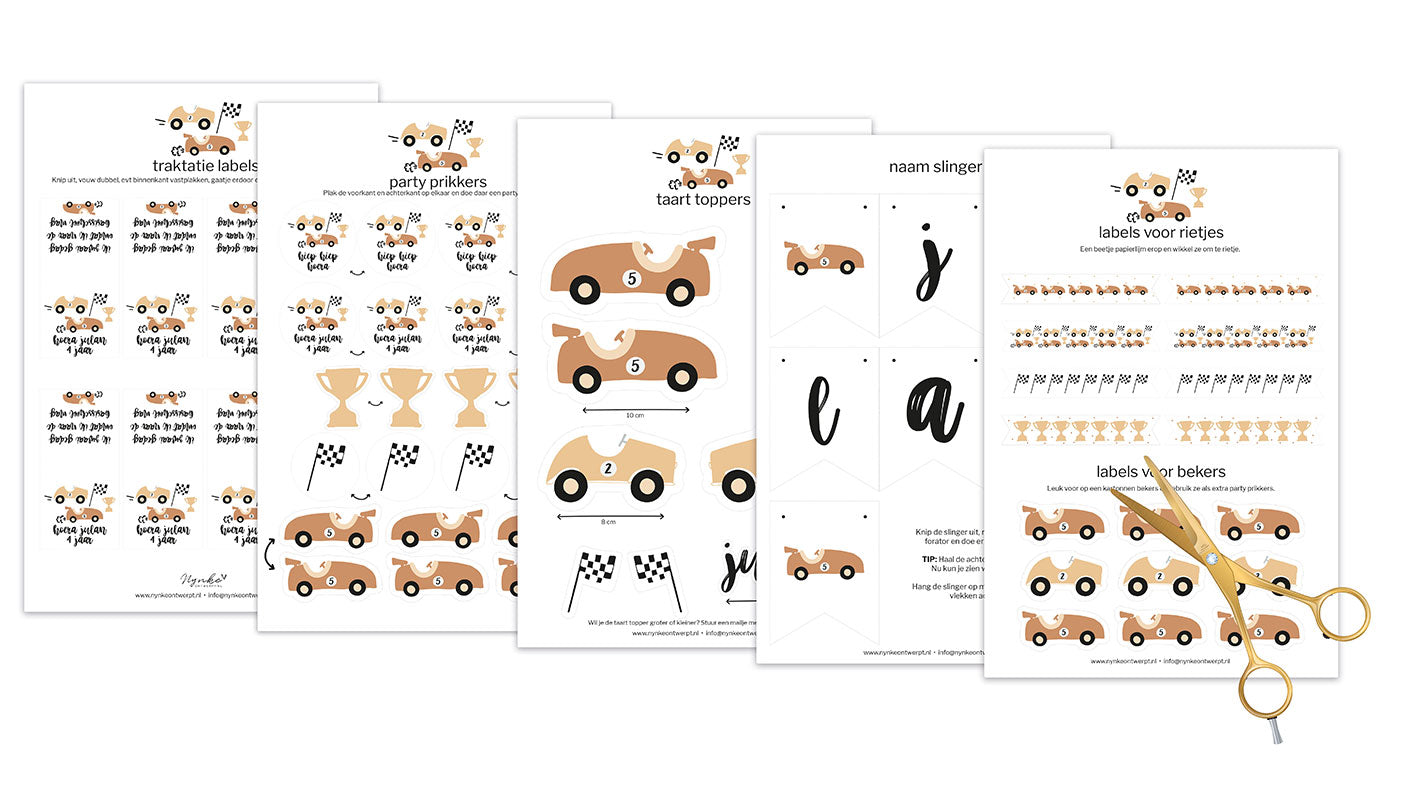 Auto party | Gepersonaliseerd | Printable