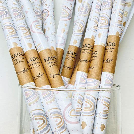 Kadopapier | 1+2 GRATIS | Rainbows | 3 vellen