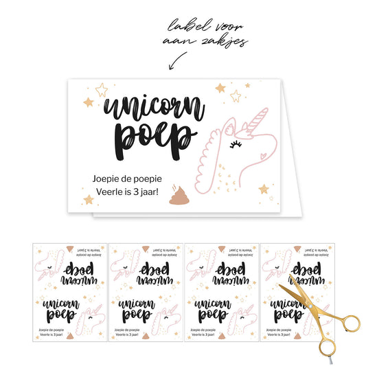 Label unicorn | Gepersonaliseerd | Printable