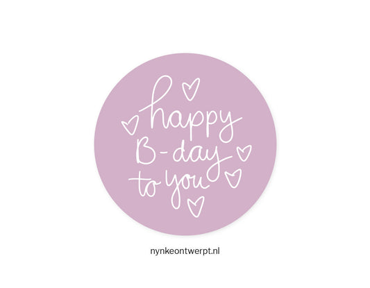 Sticker | Happy b-day | 10 stuks