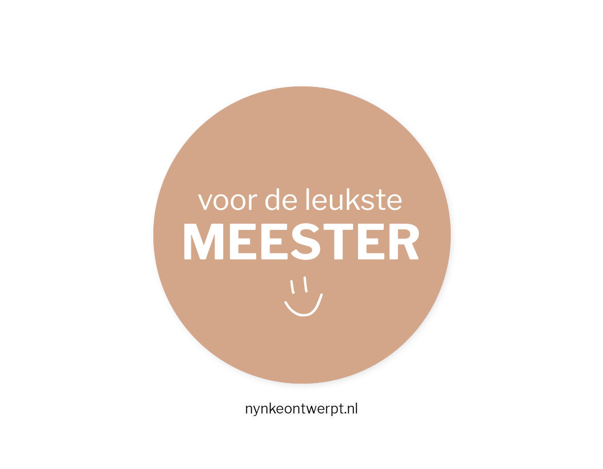 Sticker | Voor de leukste meester | 10 stuks