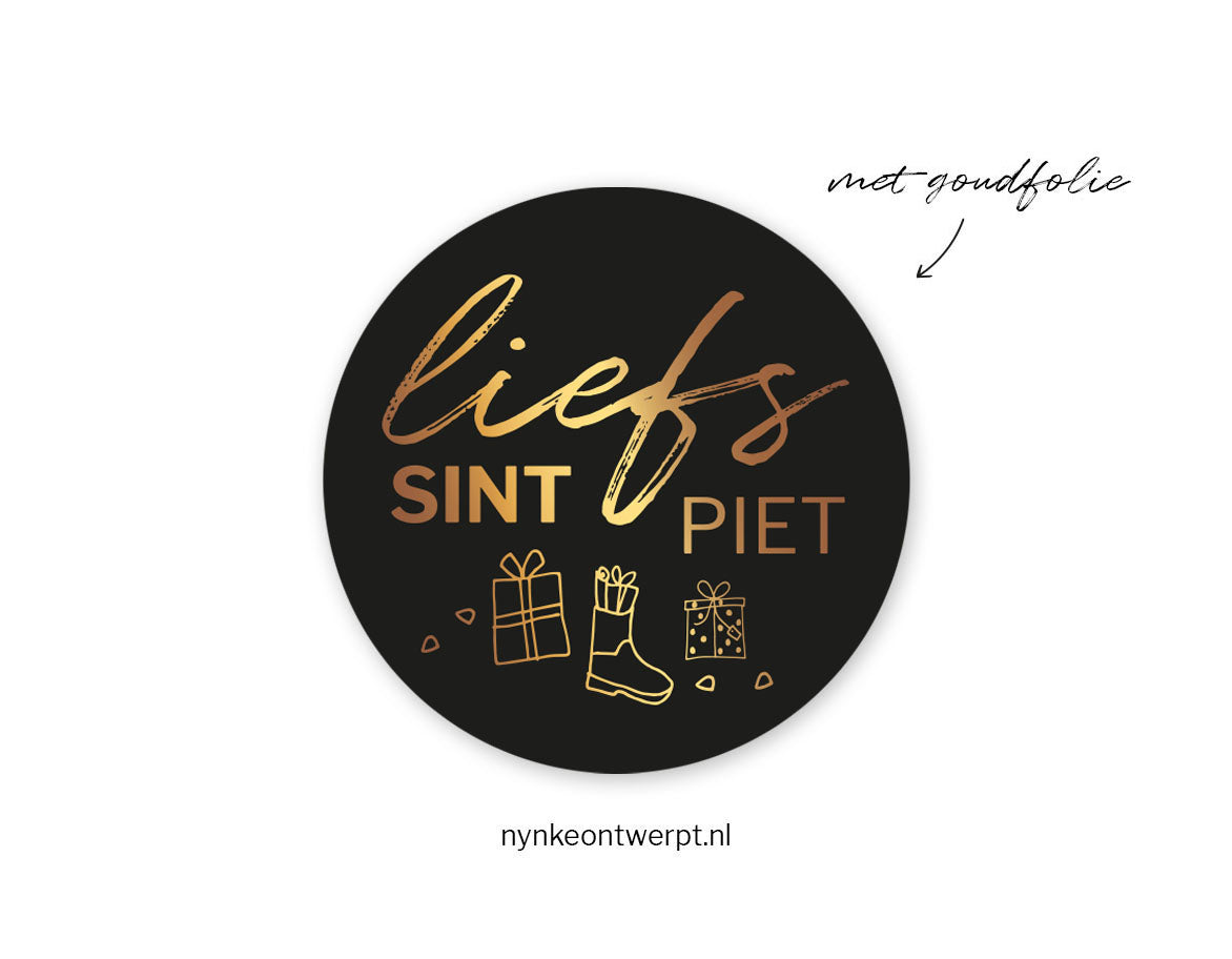 Sticker | Liefs Sint & Piet | 10 stuks