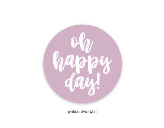 Sticker | Oh happy day! | 10 stuks
