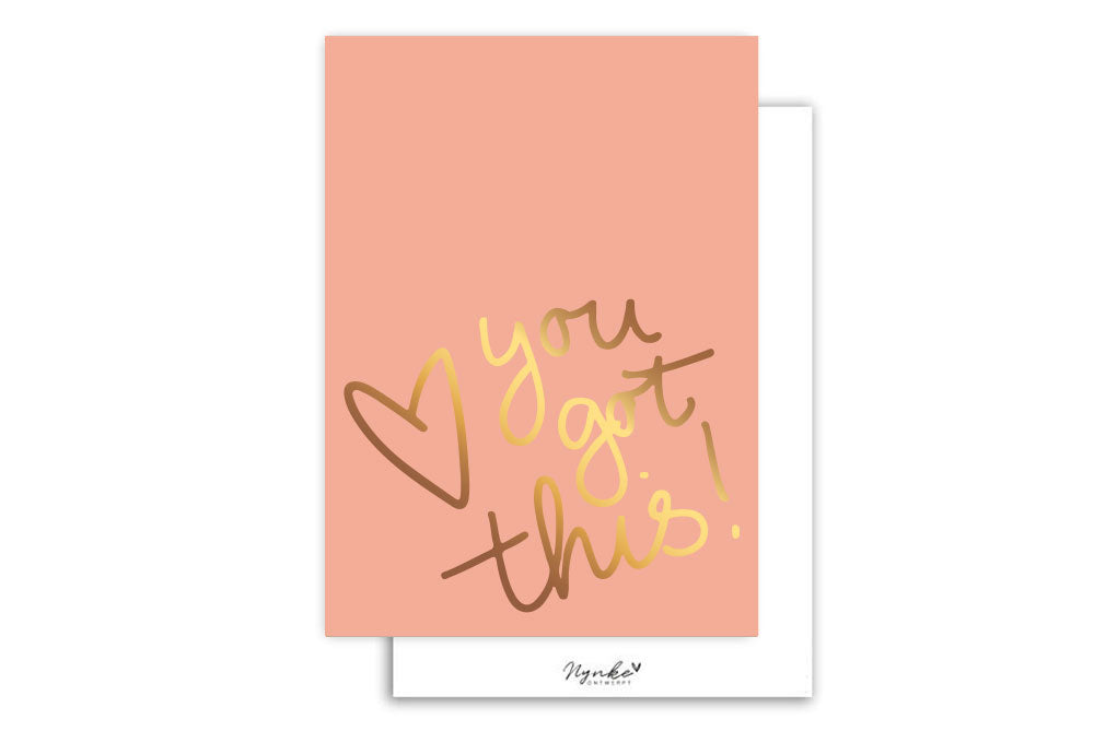 Kaart | Met Goudfolie | You got this