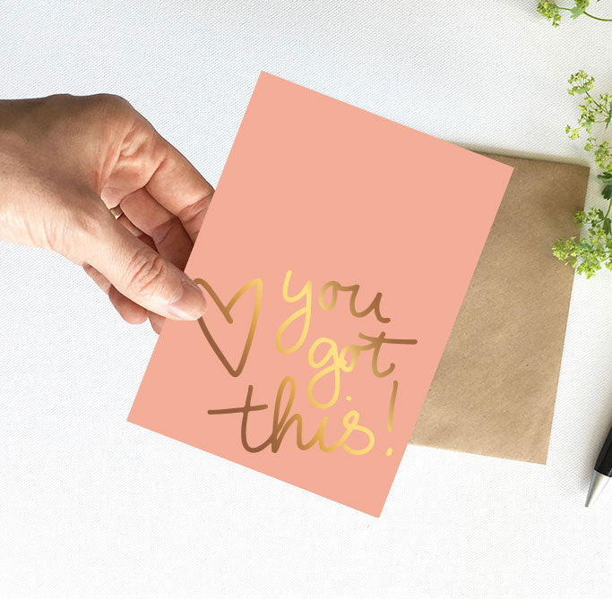 Kaart | Met Goudfolie | You got this