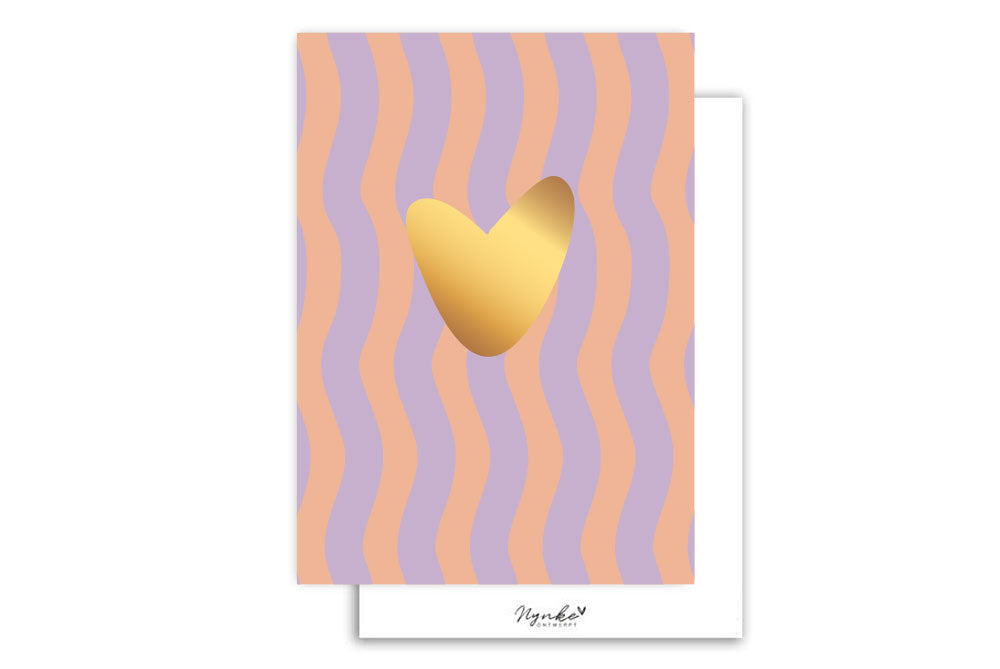 Kaart | Met Goudfolie | Golden flow