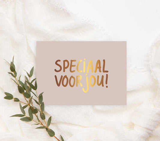 Mini kaart | Met goudfolie | Speciaal voor jou