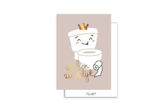 Mini kaart | Met goudfolie | Mijlpaal - Zindelijk