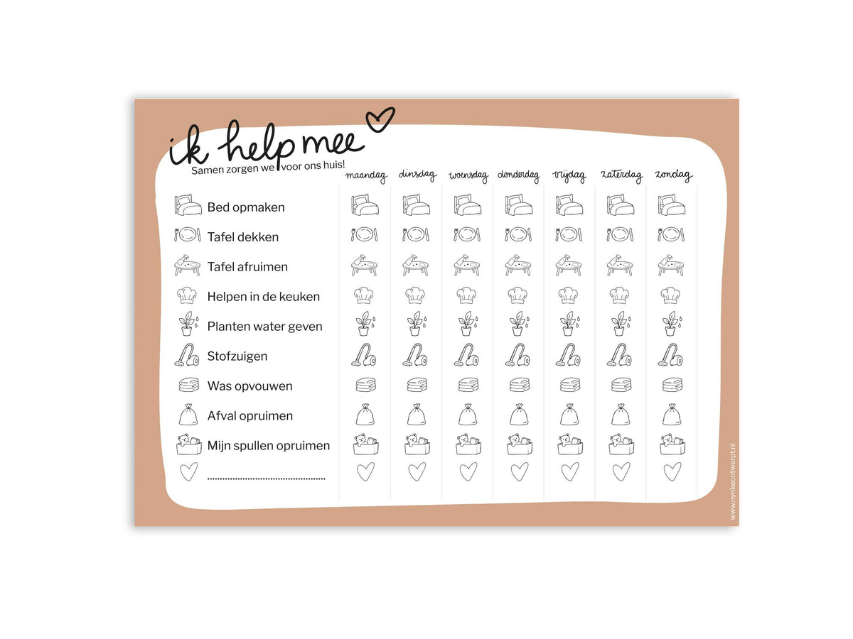 Ik help mee planner | Gepersonaliseerd | Printable