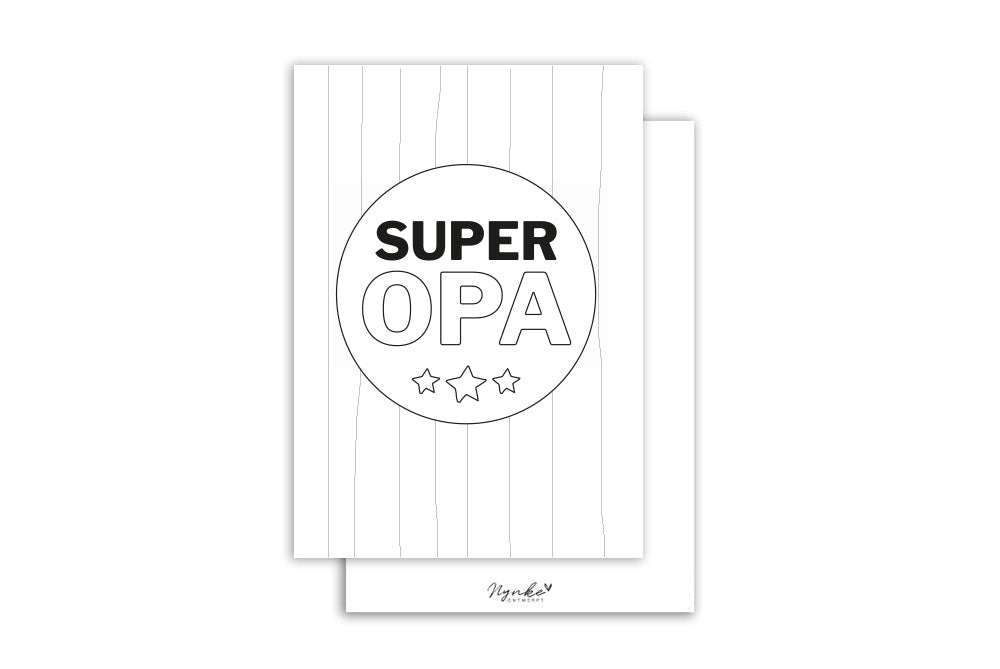 Inkleurkaart | Super opa