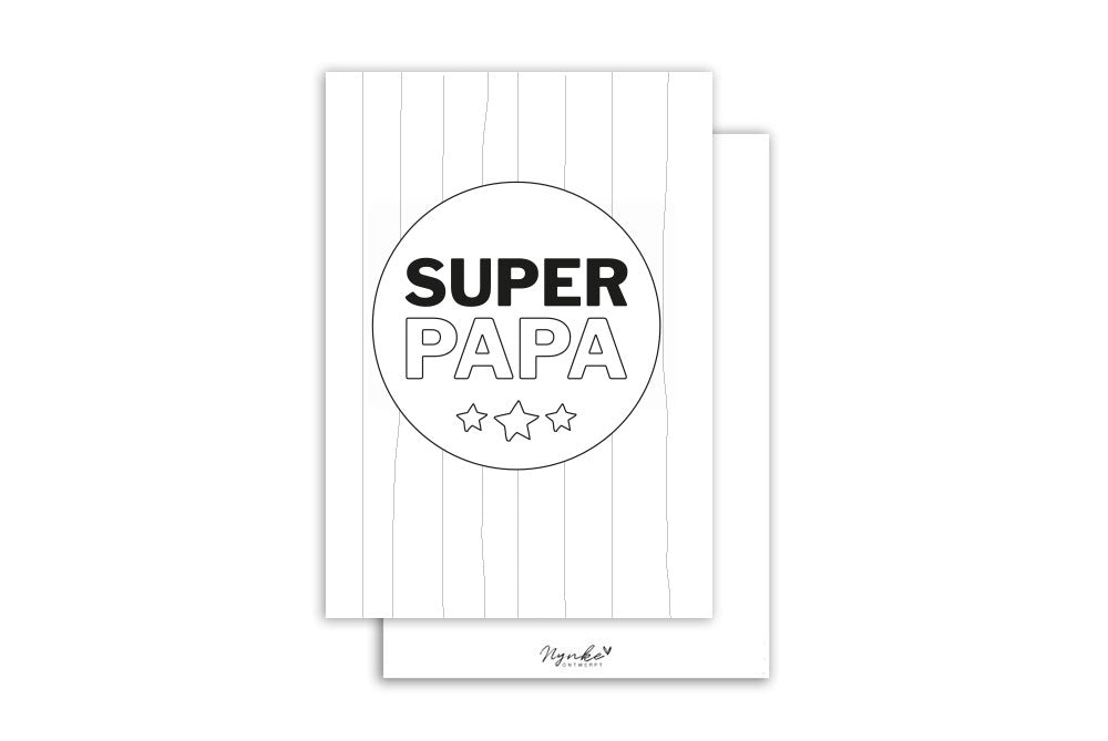 Inkleurkaart | Super papa