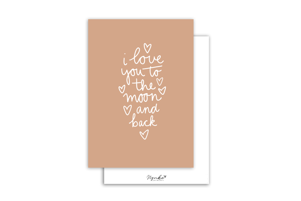 Kaart | I love you to the moon and back