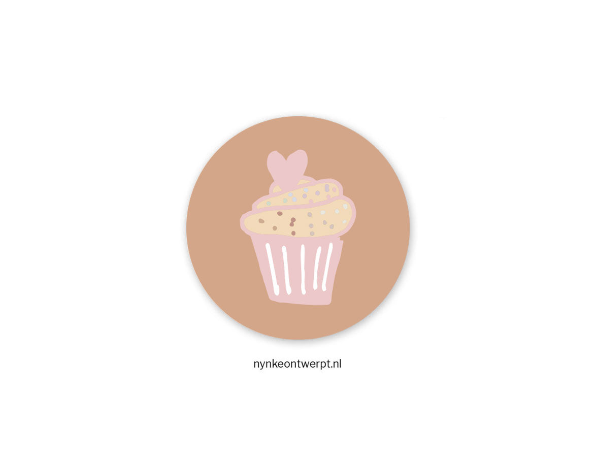 Sticker | Cupcake | 10 stuks