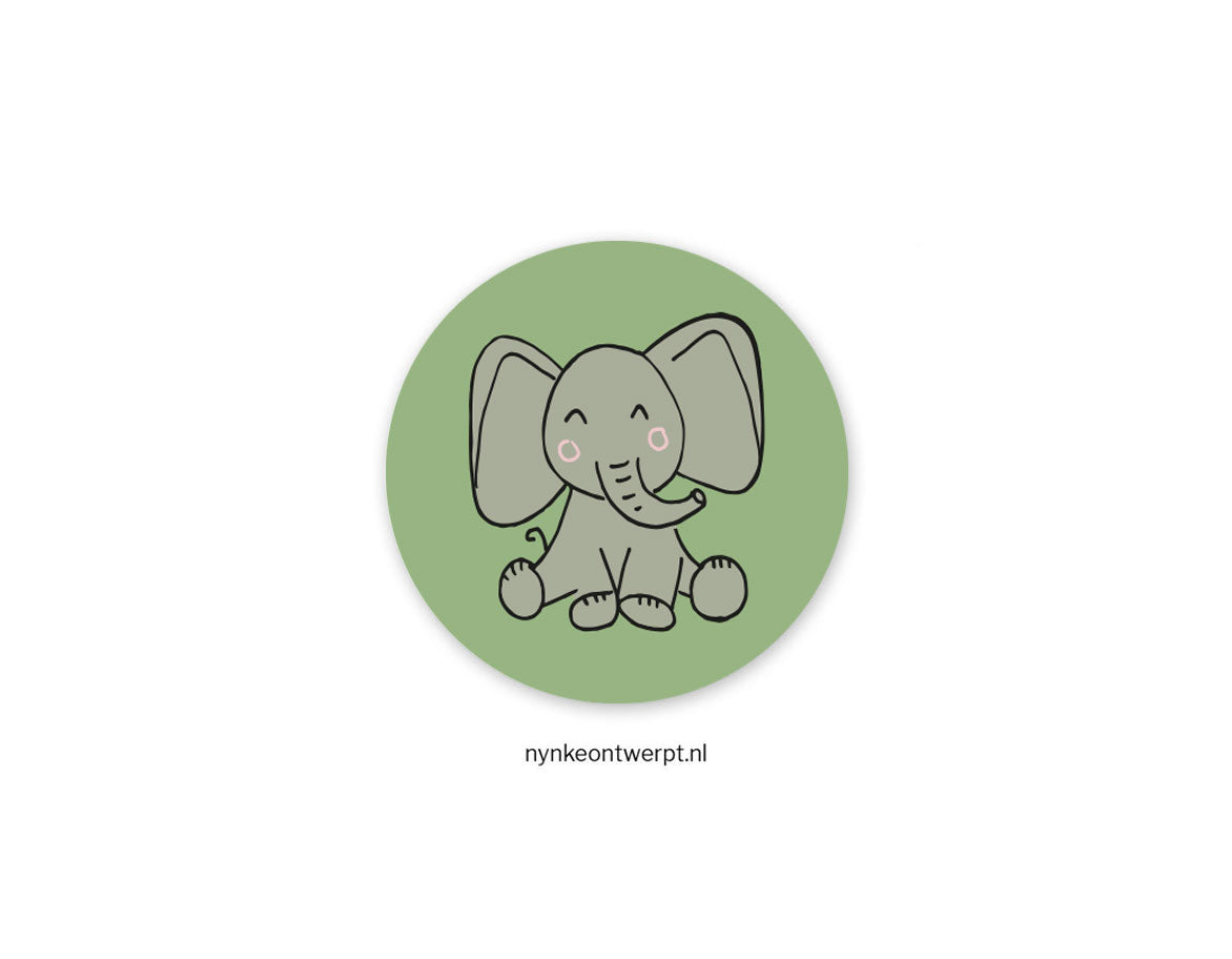 Sticker | Olifant | 10 stuks