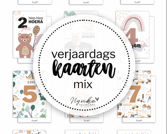 Verjaardagkaarten mix