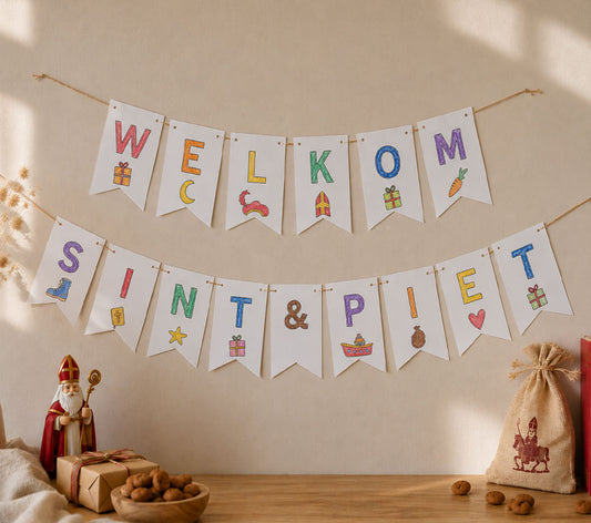 DIY Slinger | Welkom Sint & Piet | Printable