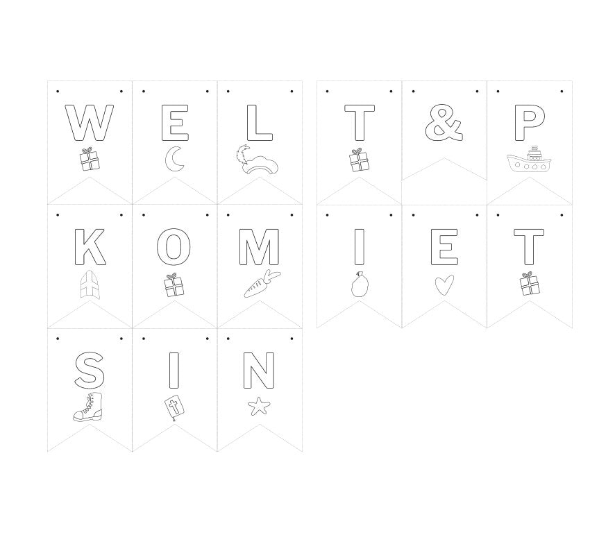 DIY Slinger | Welkom Sint & Piet | Printable
