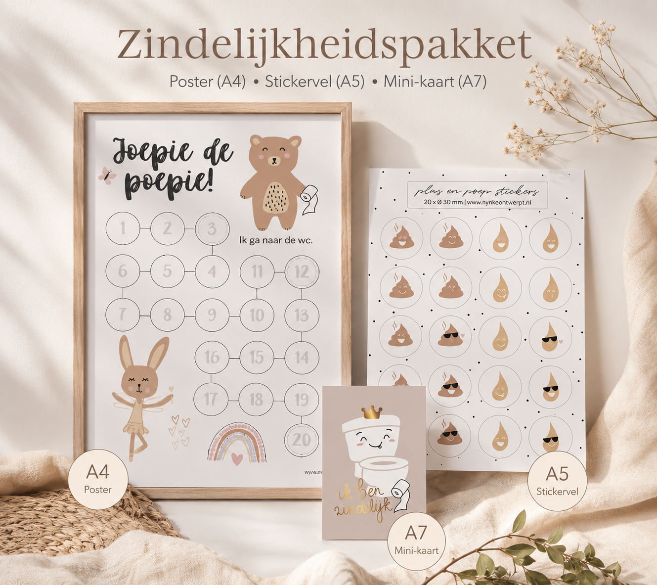 Zindelijkheidspakket Peuter | Poster en Stickers voor Zindelijkheidstraining