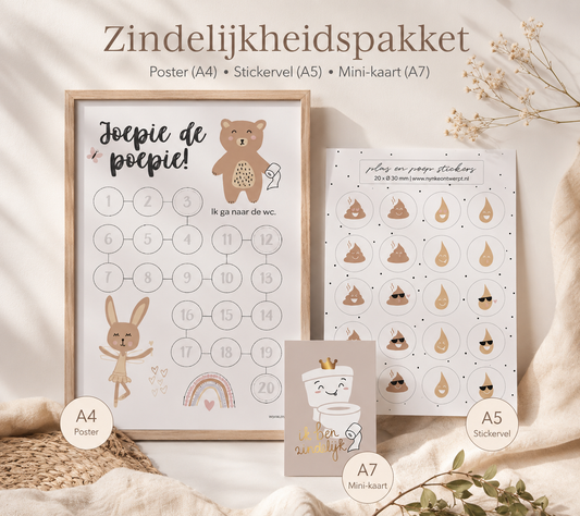 Zindelijkheidspakket Peuter | Poster en Stickers voor Zindelijkheidstraining