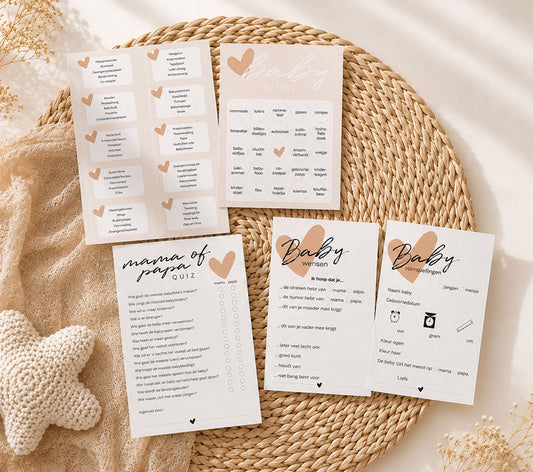 Babyshower Spellenpakket | Printable | 4 spellen