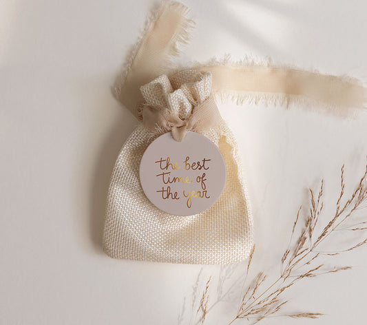 Cadeaulabel | Met goudfolie | Best time of the year