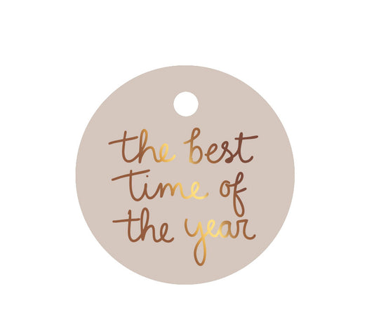 Cadeaulabel | Met goudfolie | Best time of the year