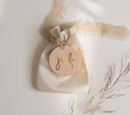 Cadeaulabel | Met goudfolie | Juf