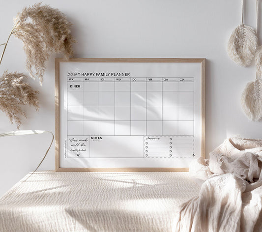 Familieplanner printable | 3 Gezinsleden