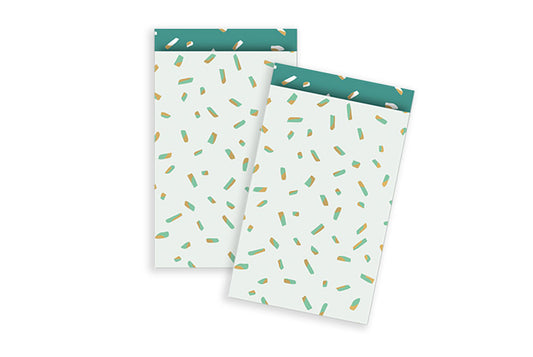 Kadozakjes confetti - groen | 12x19cm | 5 stuks