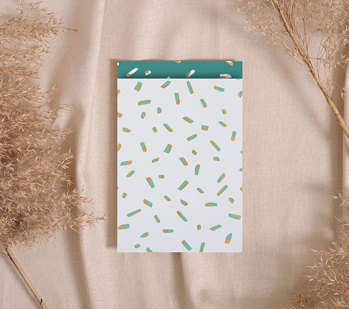 Kadozakjes confetti - groen | 12x19cm | 5 stuks