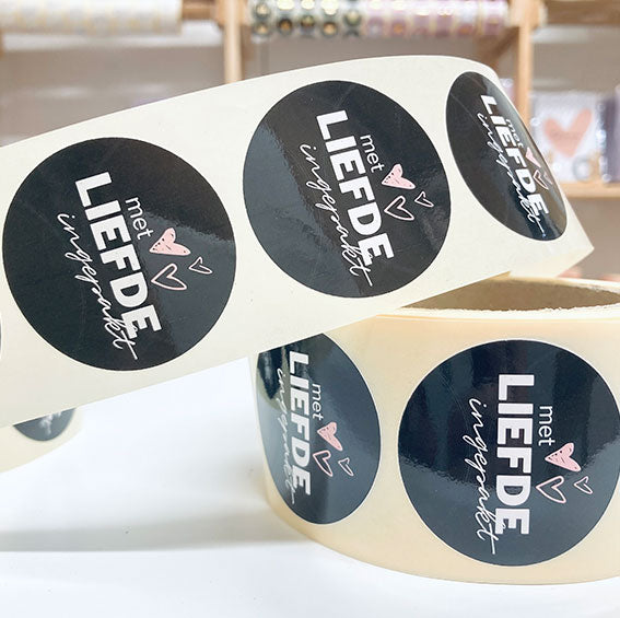 Sticker | Met liefde ingepakt | 10 stuks