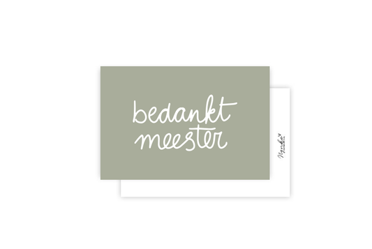 Mini-kaart | Bedankt meester