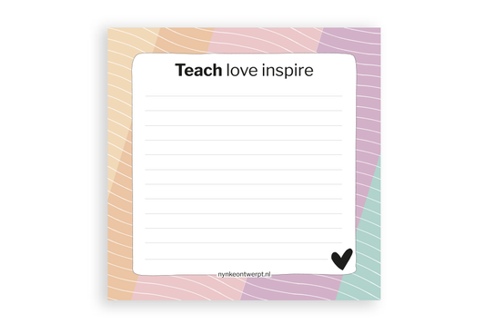 Notitieblok | Teach love inspire