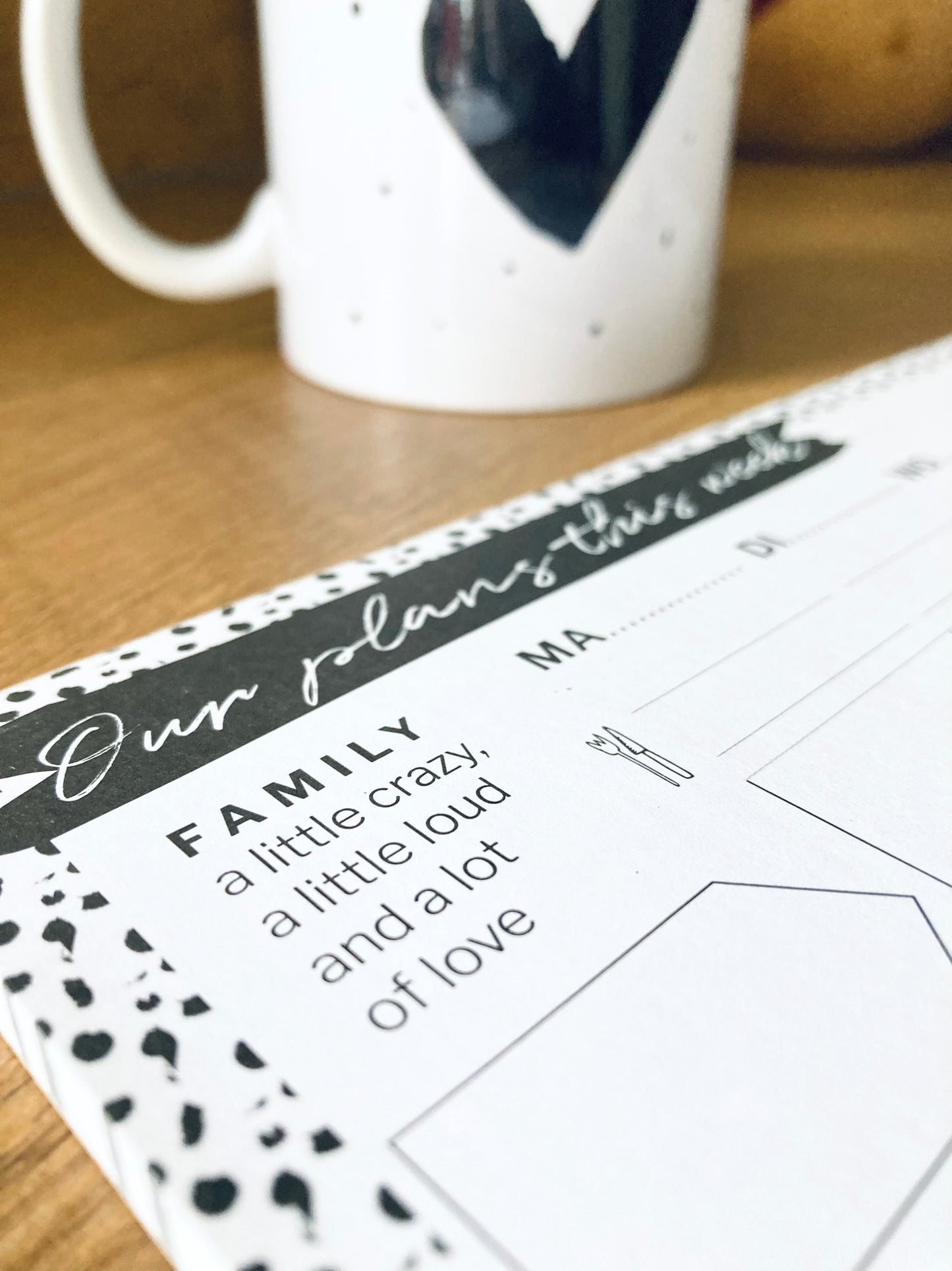 Familieplanner printable | 5 Gezinsleden