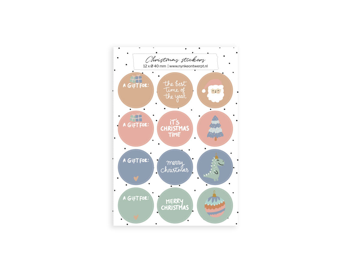 Stickervel A5 | Kerst | 12 stuks
