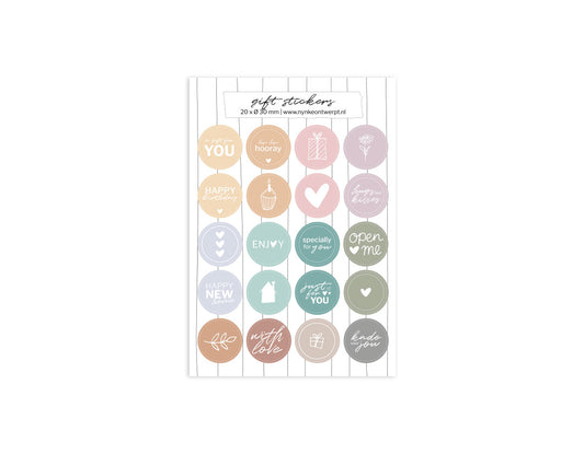 Stickervel A5 | Gift - Kleur | 20 stuks