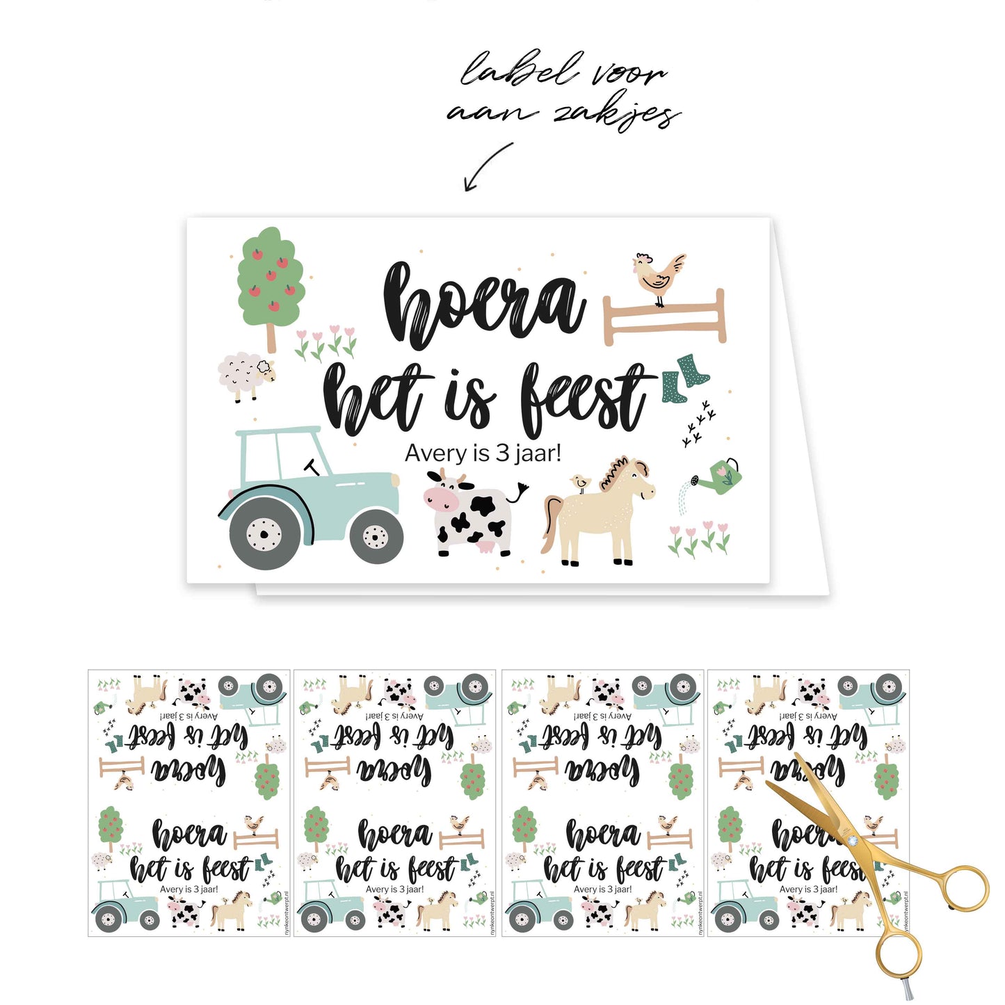 Label boerderij | Gepersonaliseerd | Printable