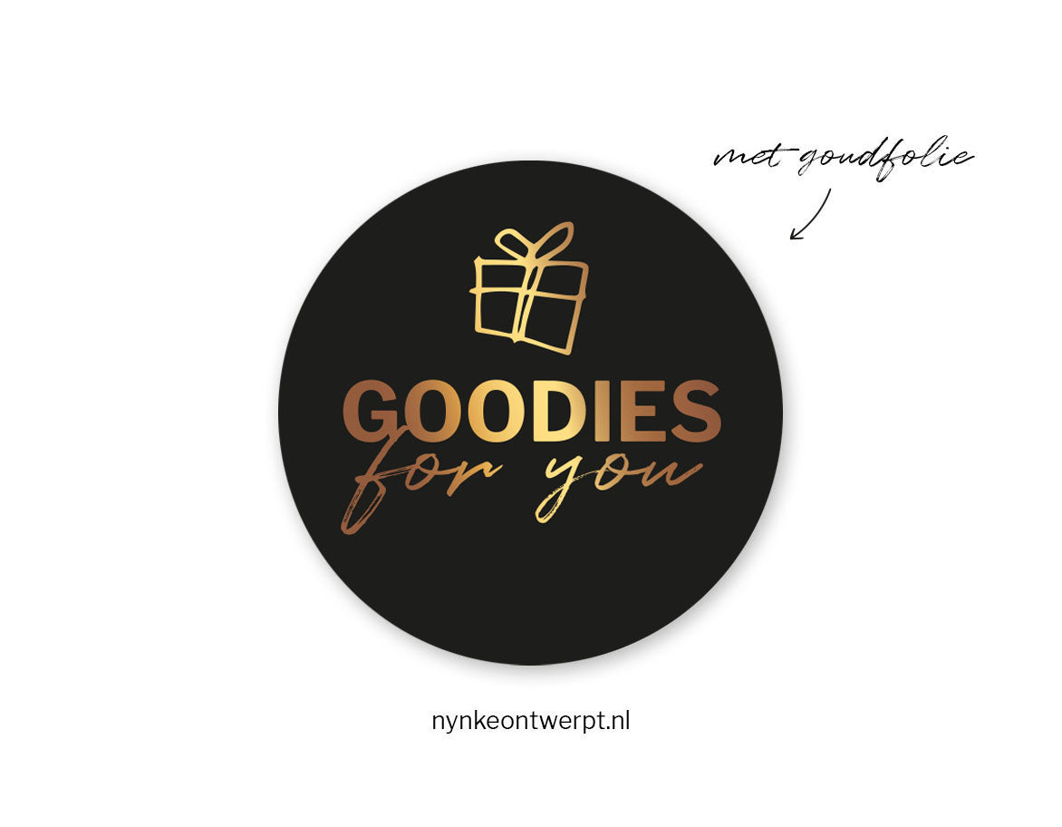 Sticker | Goodies for you | goud | 10 stuks