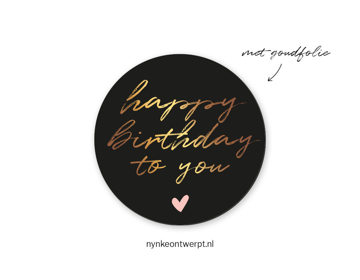 Sticker | Happy birthday to you | 10 stuks