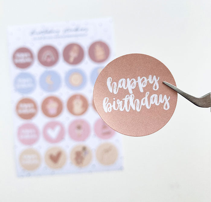 Stickervel A5 | Birthday girl | 20 stuks